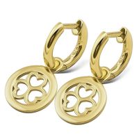 JWLS4U | Earrings 3 Hearts Gold 1